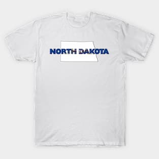 North Dakota Colored State Letters T-Shirt